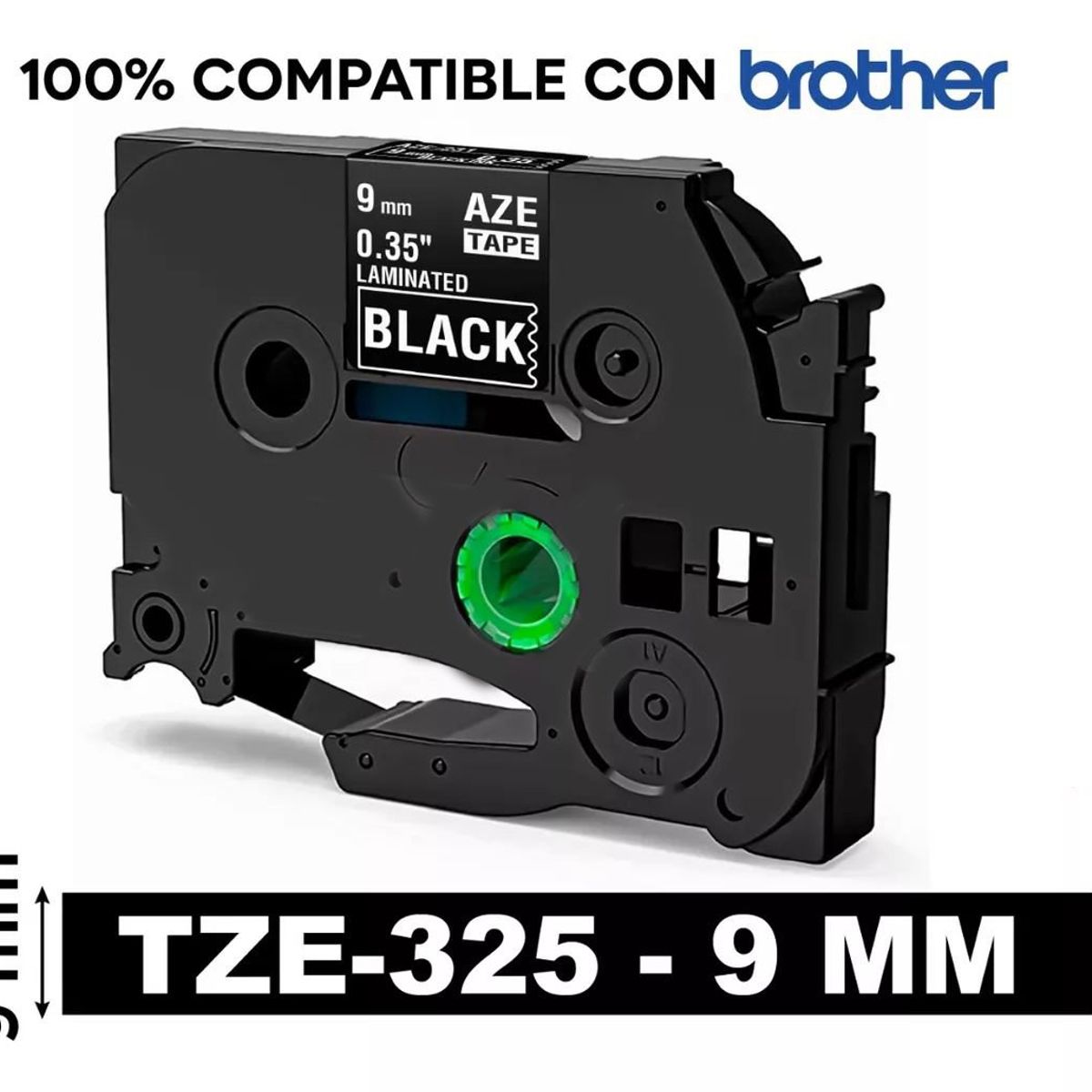 KUANGYE - Cinta Negra Tze-325 Brother Alternativa 9mmx8m