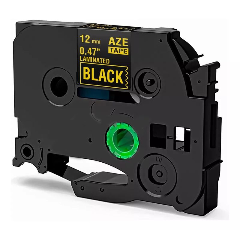 KUANGYE - Cinta Tze-334 Brother Alternativa 12mmx8m Dorado Sobre Negro