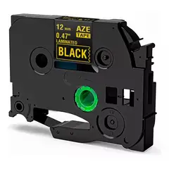 KUANGYE - Cinta Tze-334 Brother Alternativa 12mmx8m Dorado Sobre Negro