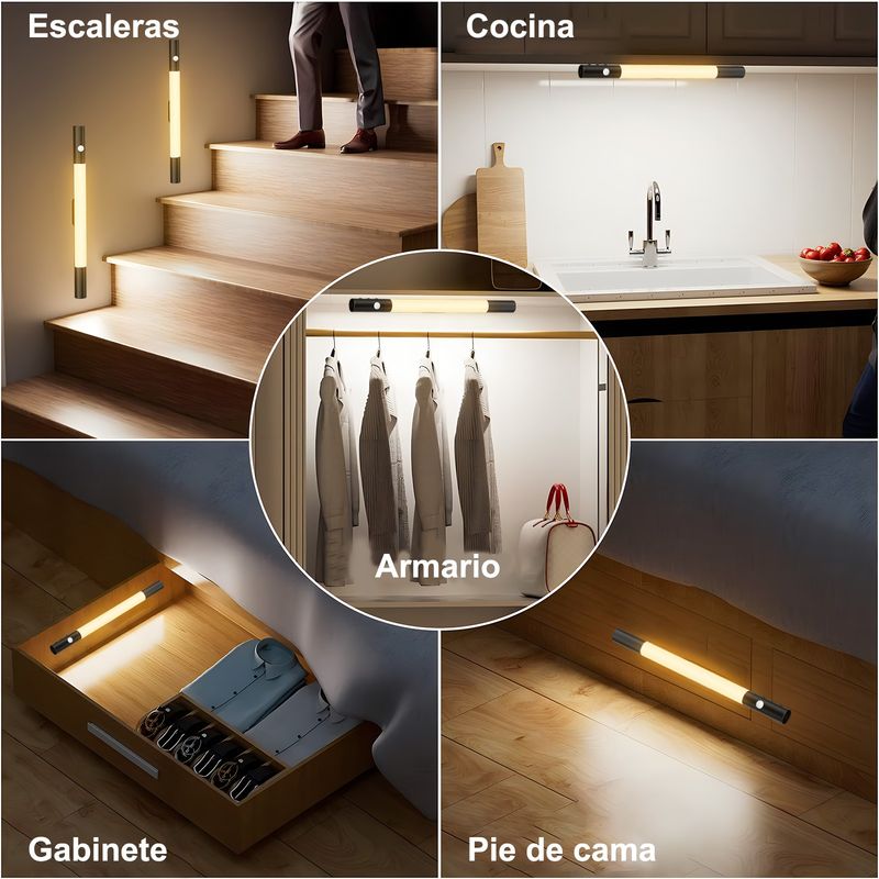 YAYKO - Luz Led Con Sensor  Barra Closet Baño Cocina