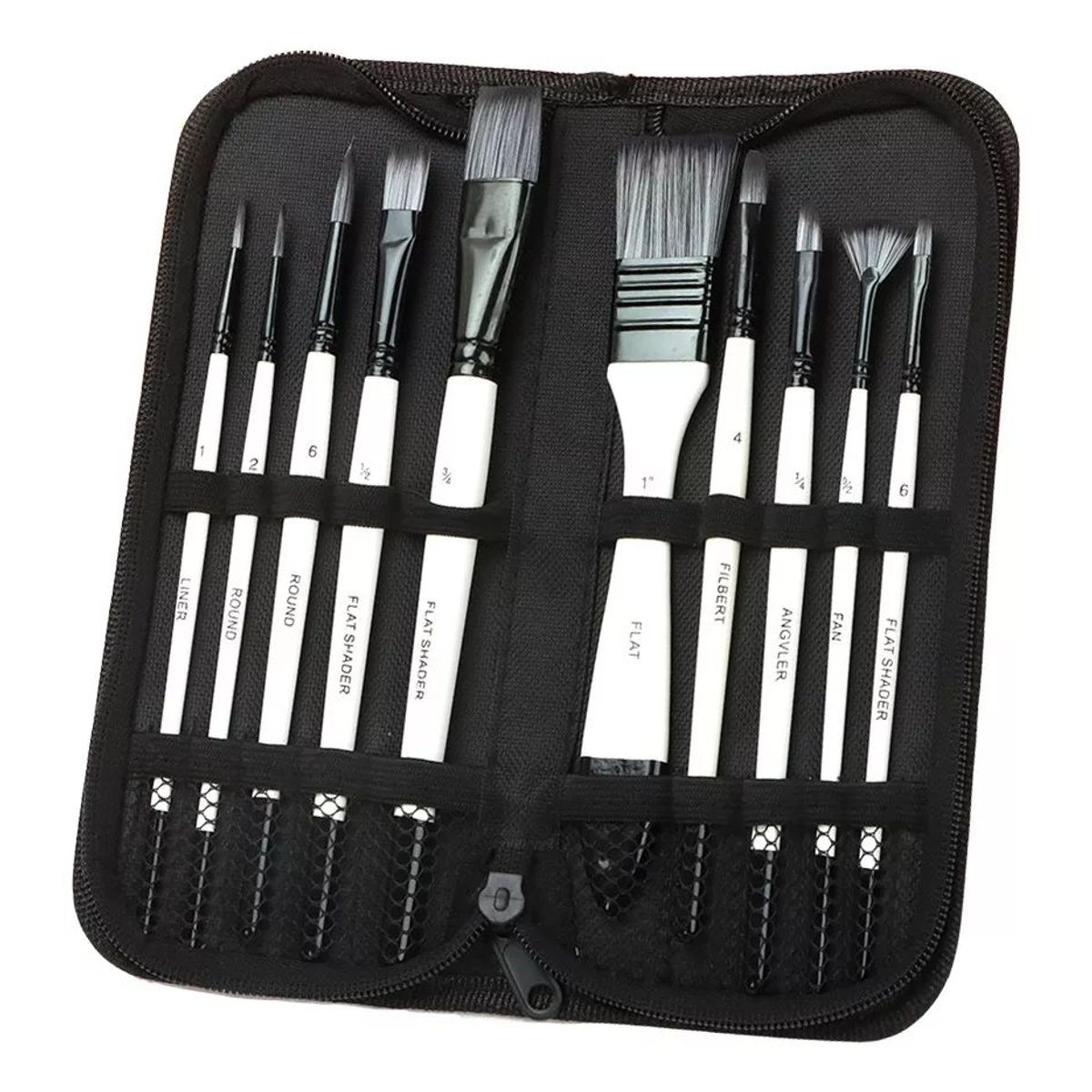 KUANGYE - Set Pinceles 10 + Bolso Profesionales Óleo Acuarela Acrílico