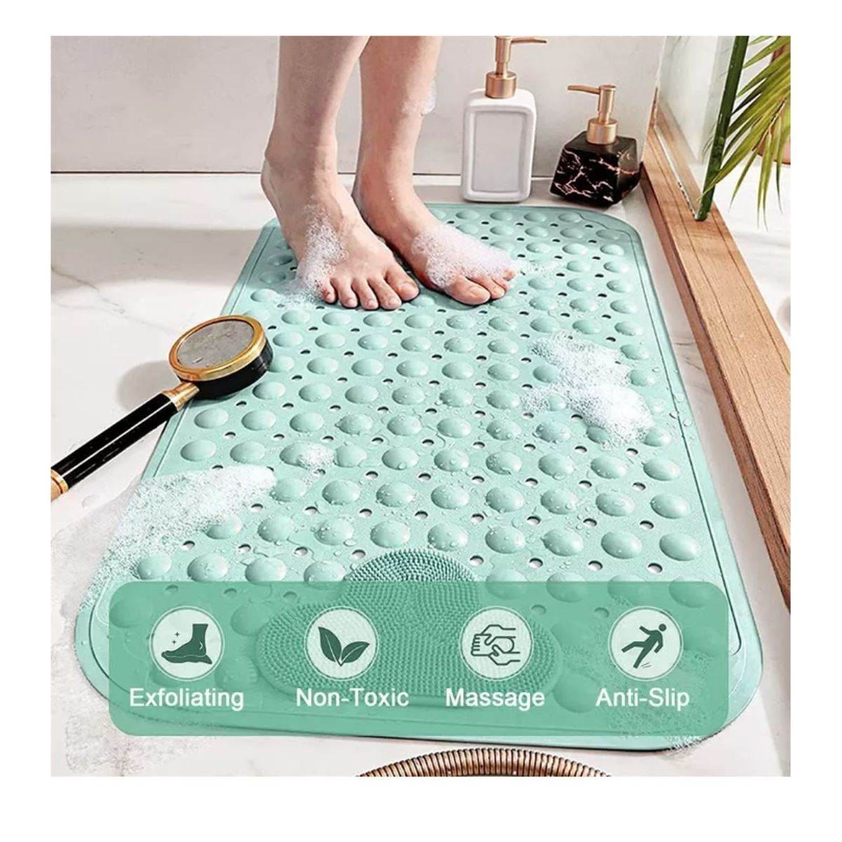 GENERICO - Piso De Goma Antideslizante Tina Ducha Alfombra Bañera