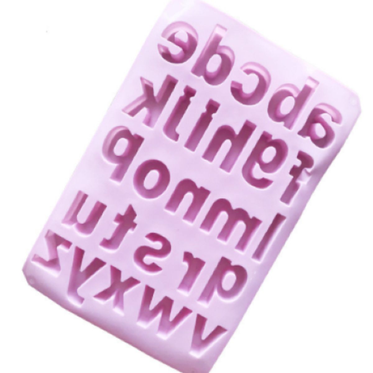 GENERICO - Molde De Silicona Letras Minúsculas Abecedario Completo