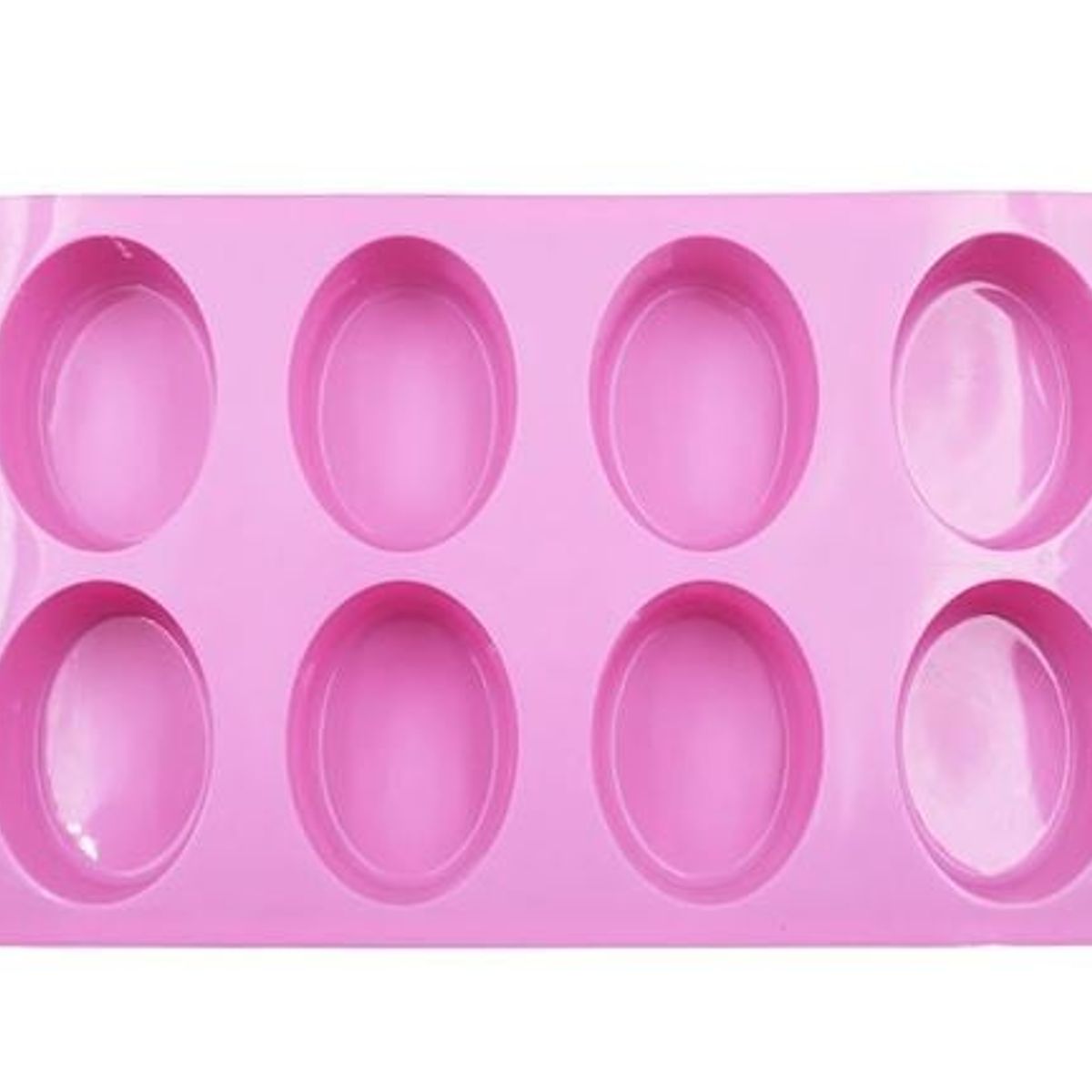 GENERICO - Molde De Silicona 8 Cavidades Ovalado, Jabón, Chocolate, Repostería