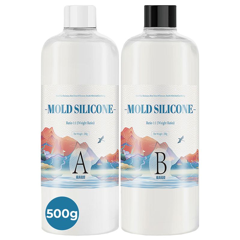 GENERICO - Silicona Caucho Moldes Epóxico Jabón Figuras 500g Visc Med