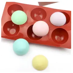 GENERICO - Molde De Silicona 6 Media Esfera Grande, Chocolate, Jabones