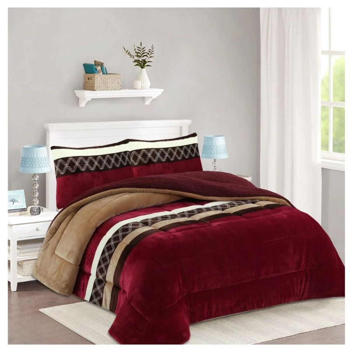 GENERICO - Cobertor Plush De Invierno King Con Chiporro De Diseños