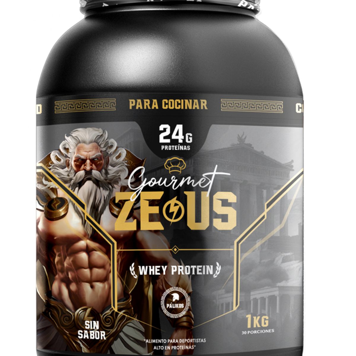 PALIKOS FITNESS - Proteína 100% suero de leche Whey  Sin Sabor  Ideal para cocinar