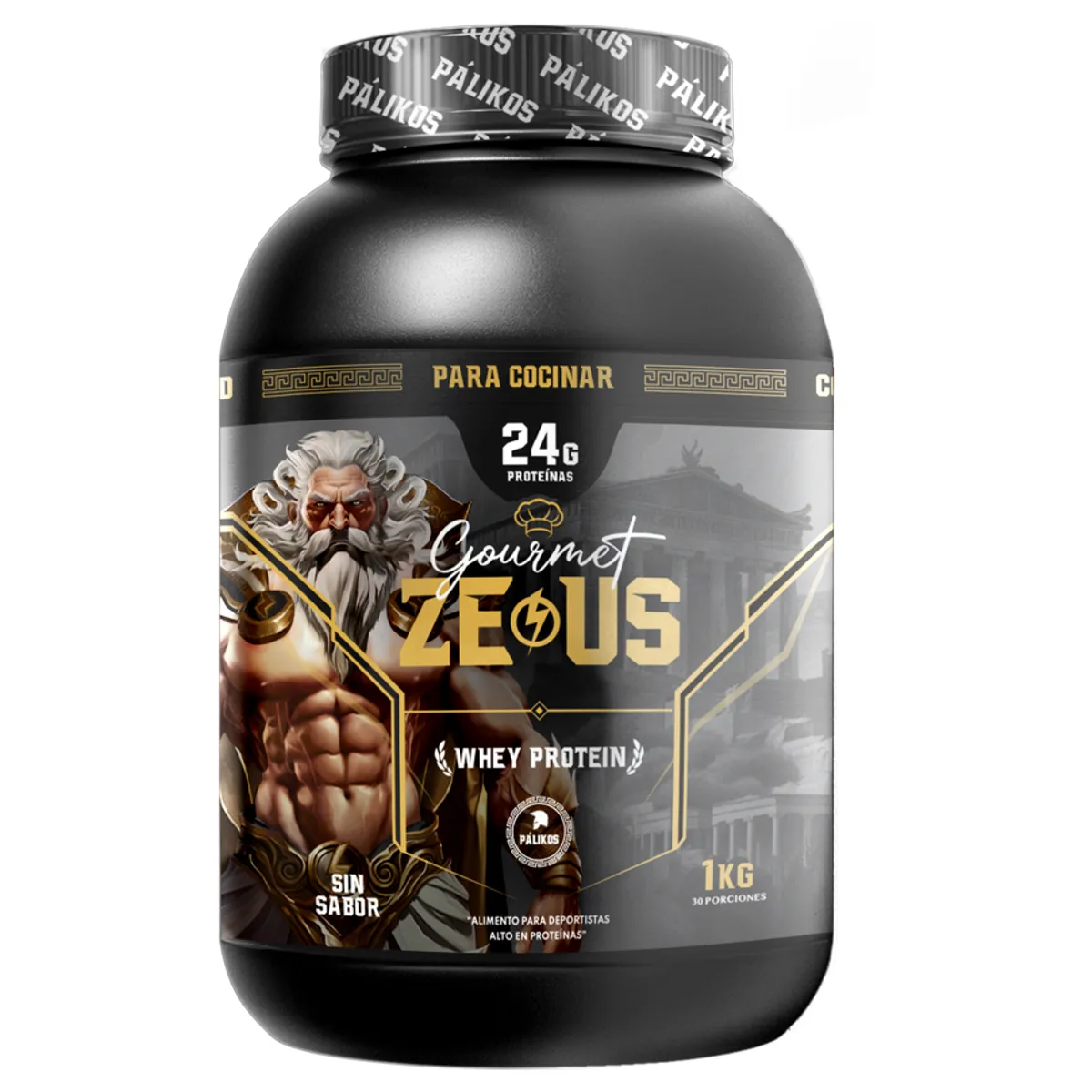 PALIKOS FITNESS - Proteína 100% suero de leche Whey  Sin Sabor  Ideal para cocinar