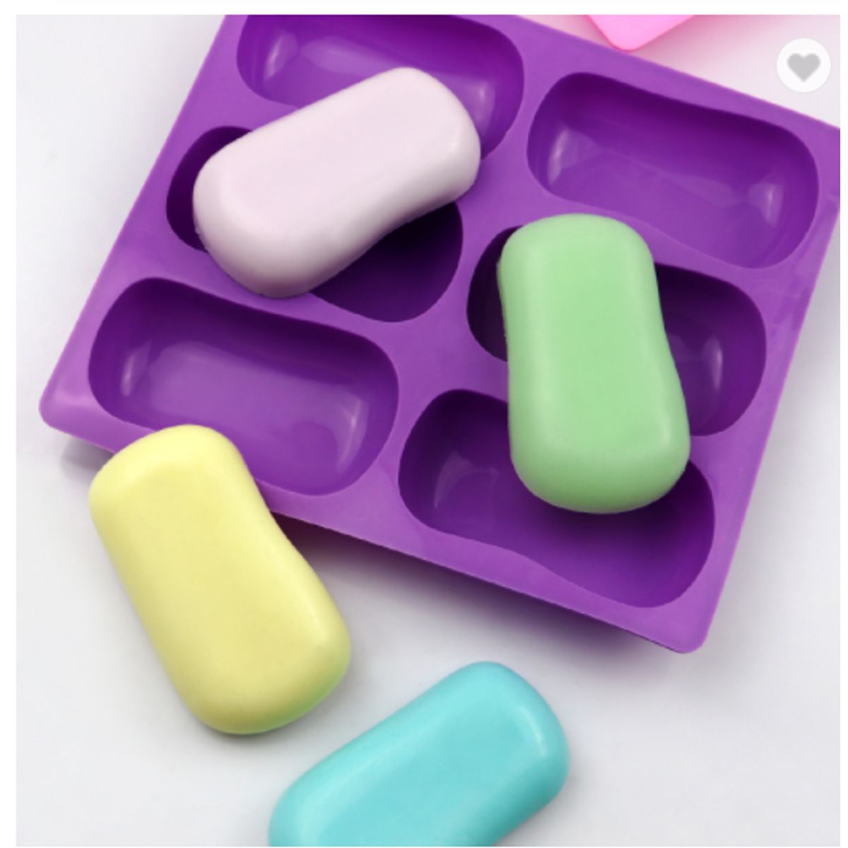 GENERICO - Moldes De Silicona Con 6 Forma De Jabón, Queque, Bizcocho, Repostería