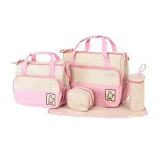 GENERICO - Bolso Maternal 5 Piezas Mudador Roasado