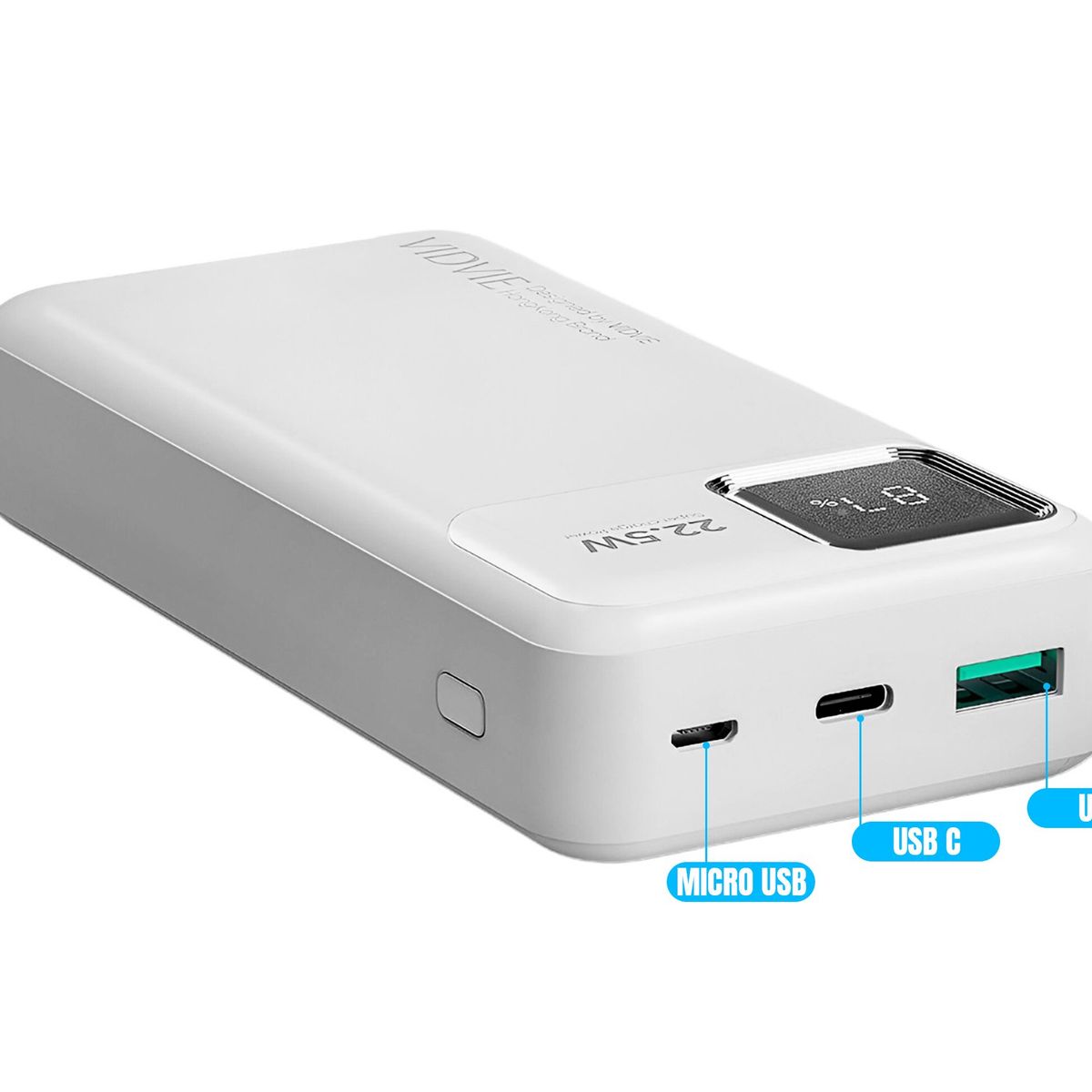 GENERICO - Cargador Portatil 20000 Mah. Power Bank Led Digital Screen