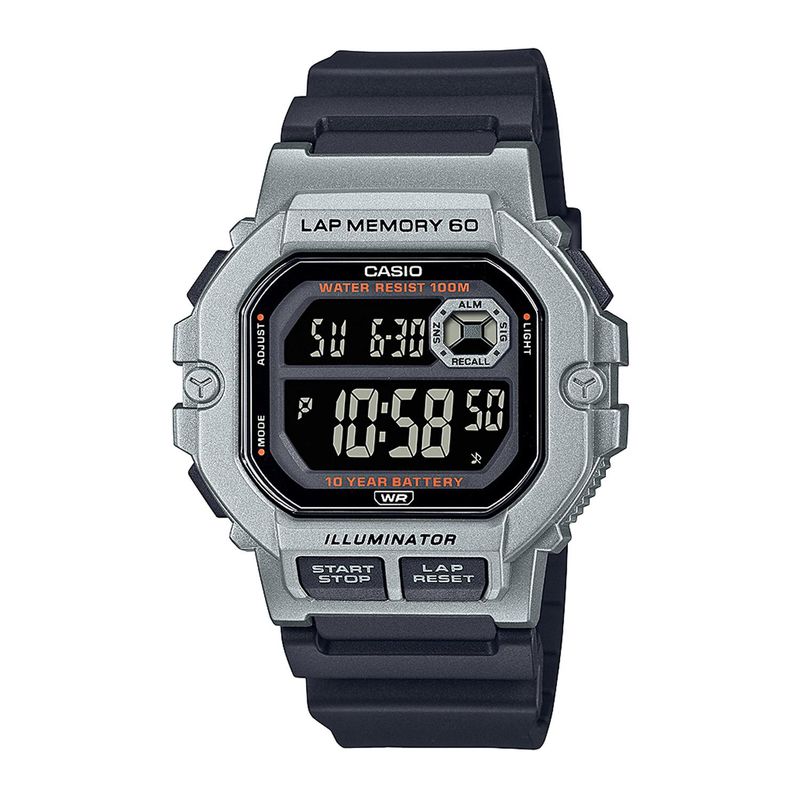 CASIO - Reloj CASIO WS-1400H-1BVDF Resina Hombre Plateado