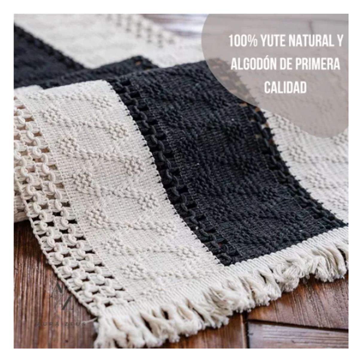 GENERICO - Camino De Mesa Algodon Yute Casa Mantel De Centro 180 X 30