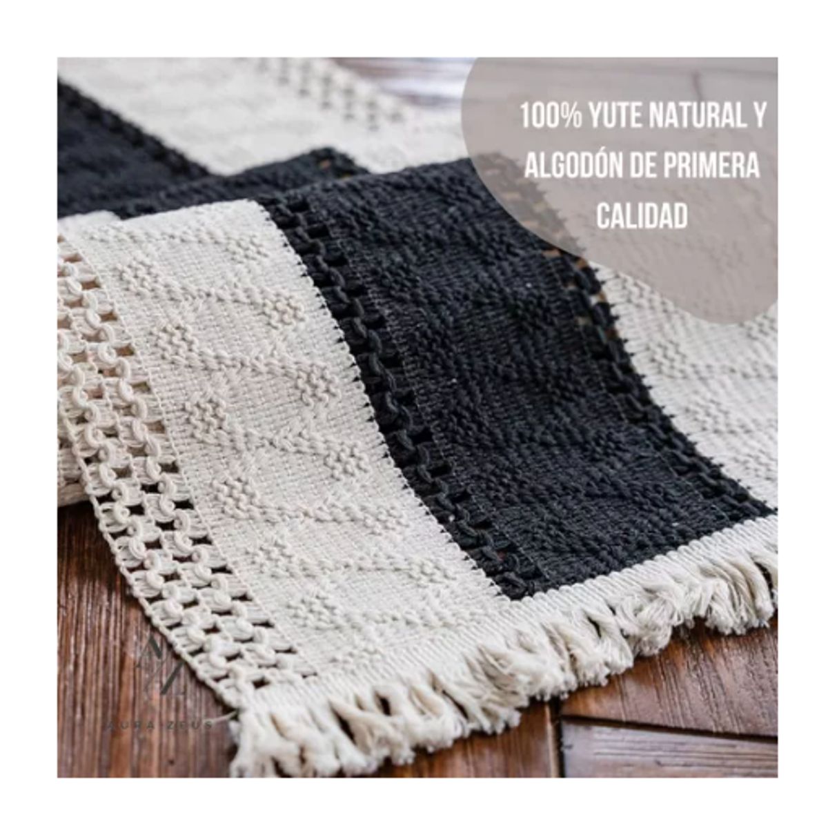 GENERICO - Camino De Mesa Algodon Yute Casa Mantel De Centro 180 X 30