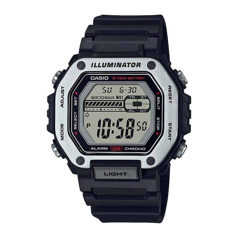 CASIO - Reloj CASIO MWD-110H-1AVDF Resina/Acero Hombre Negro/plateado