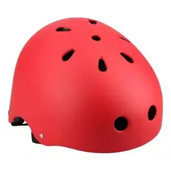 GENERICO - Casco Street Runner Bicicleta Skate Roller color rojo