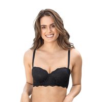 Sostén balconet de realce alto con máximo cubrimiento de espalda Special Fit 011877 Negro