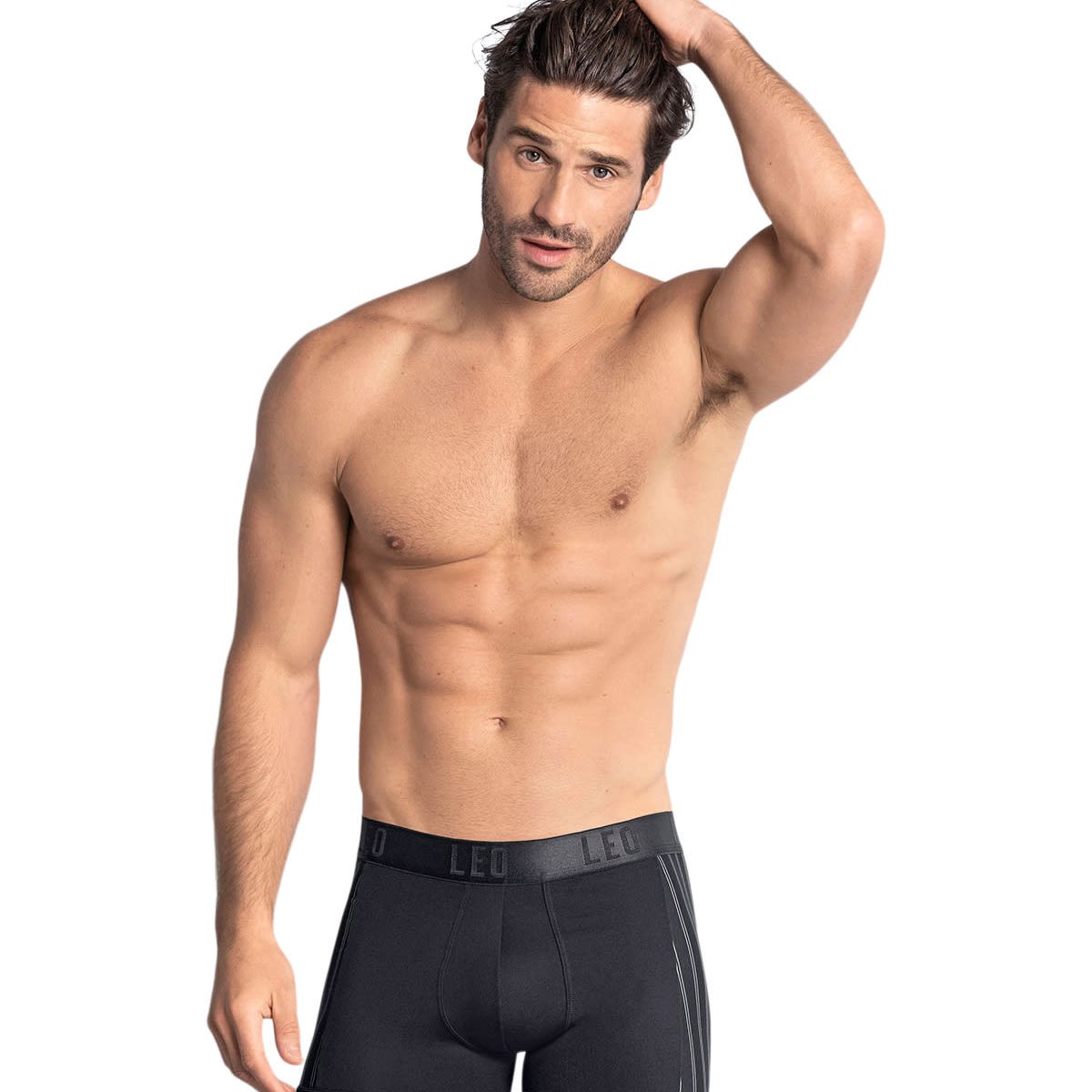 LEO - Pack x 2 bóxers cortos con tecnología de ajuste perfecto en microfibra 33127X2 Rojo