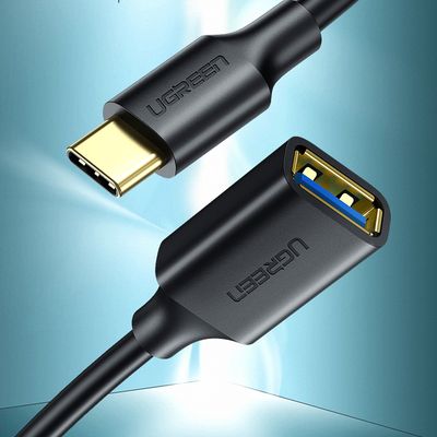 Imagen 2 del producto Adaptador OTG USB-C a USB-A 3.1 GEN1 M/H 15cm Negro