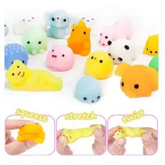 GENERICO - Pack 36 Unidades Mini Squishys Antiestrés Monitos Surtidos