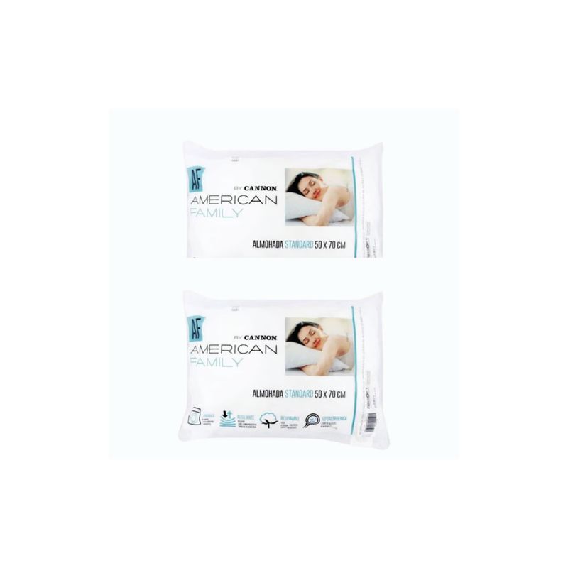CANNON - Almohada cannon Pack 4 Almohadas American Family 50x70