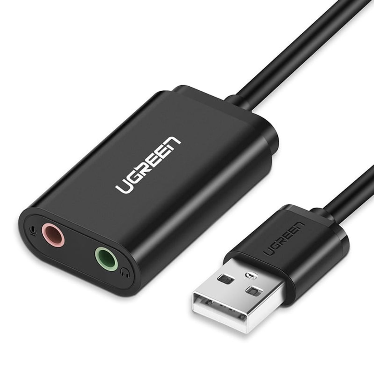 UGREEN - Adaptador de Audio USB-A con Conexiones para Audífonos y Micrófono