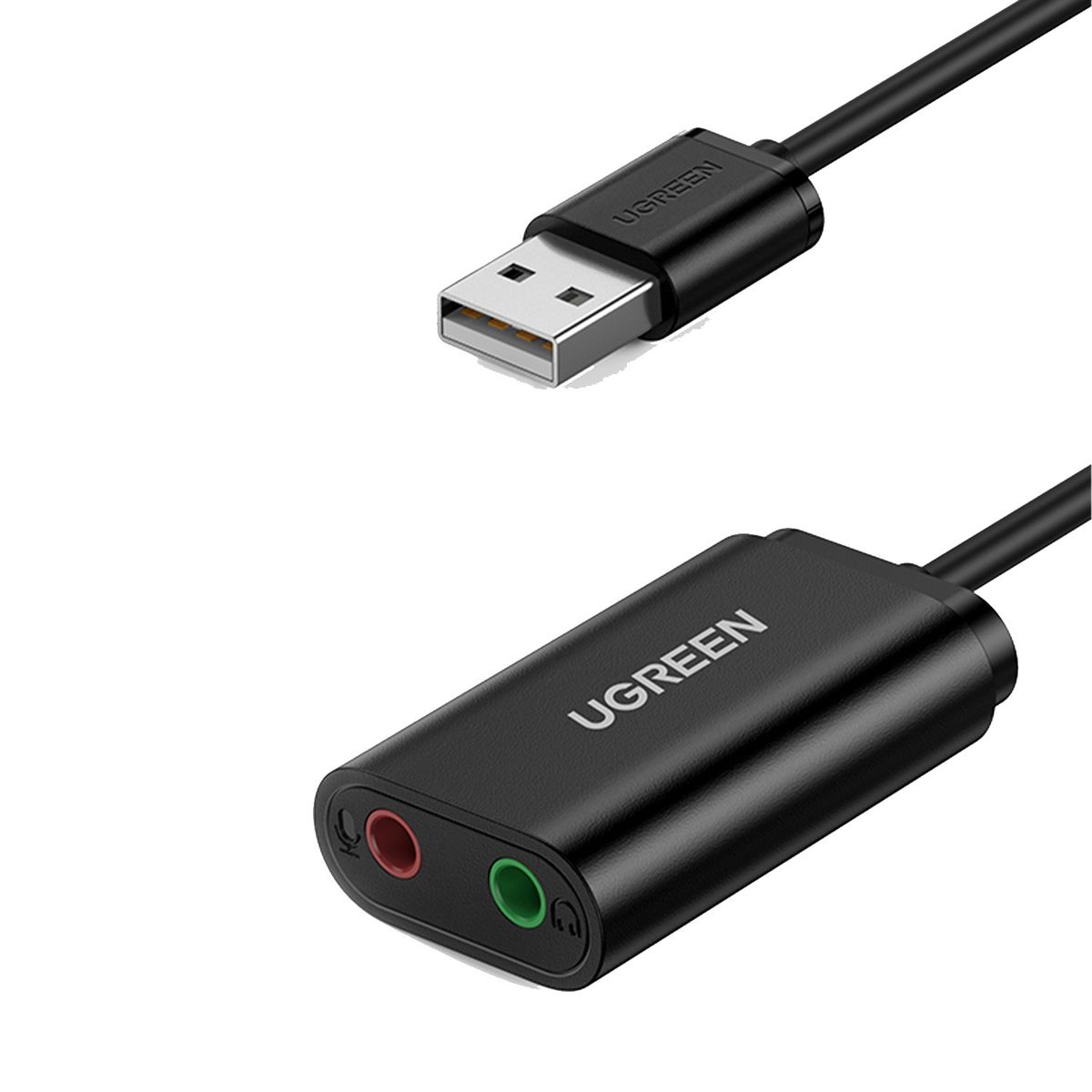 UGREEN - Adaptador de Audio USB-A con Conexiones para Audífonos y Micrófono