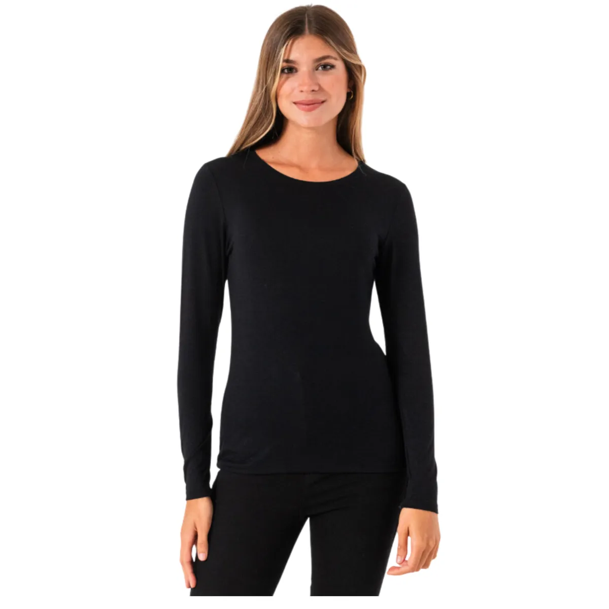 UTILISIMO - Pack 2 Camisetas Mujer Manga Larga Primera Capa Polar