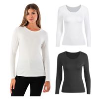 Pack 6 Camisetas Mujer Manga Larga Primera Capa Polar