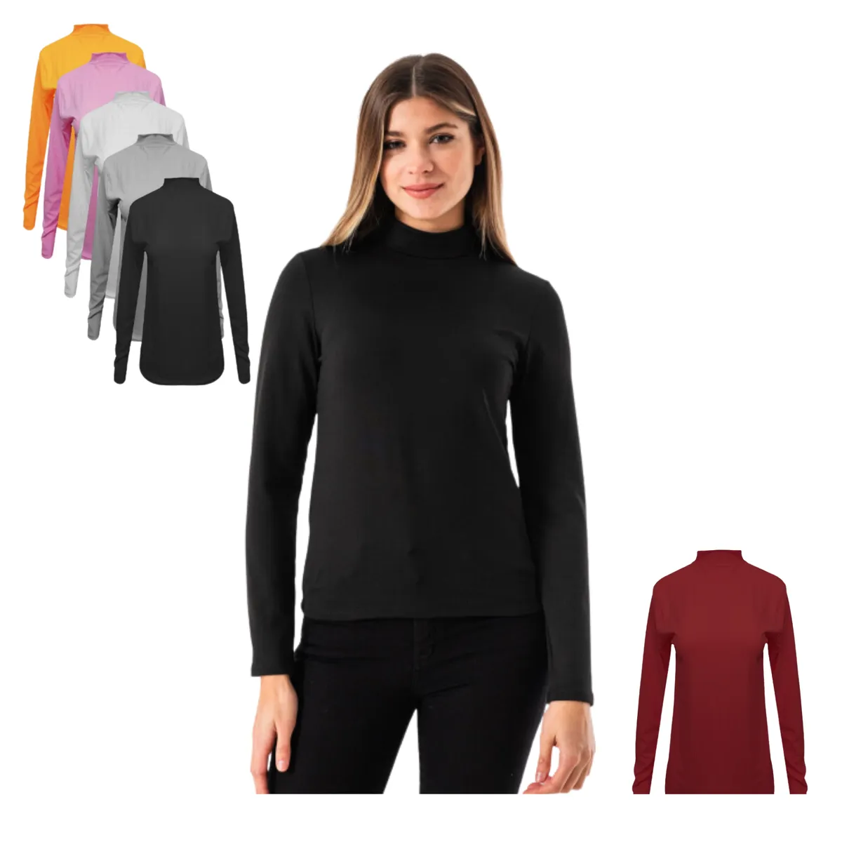 UTILISIMO - Pack 4 Camisetas De Mujer Manga Larga Beatle