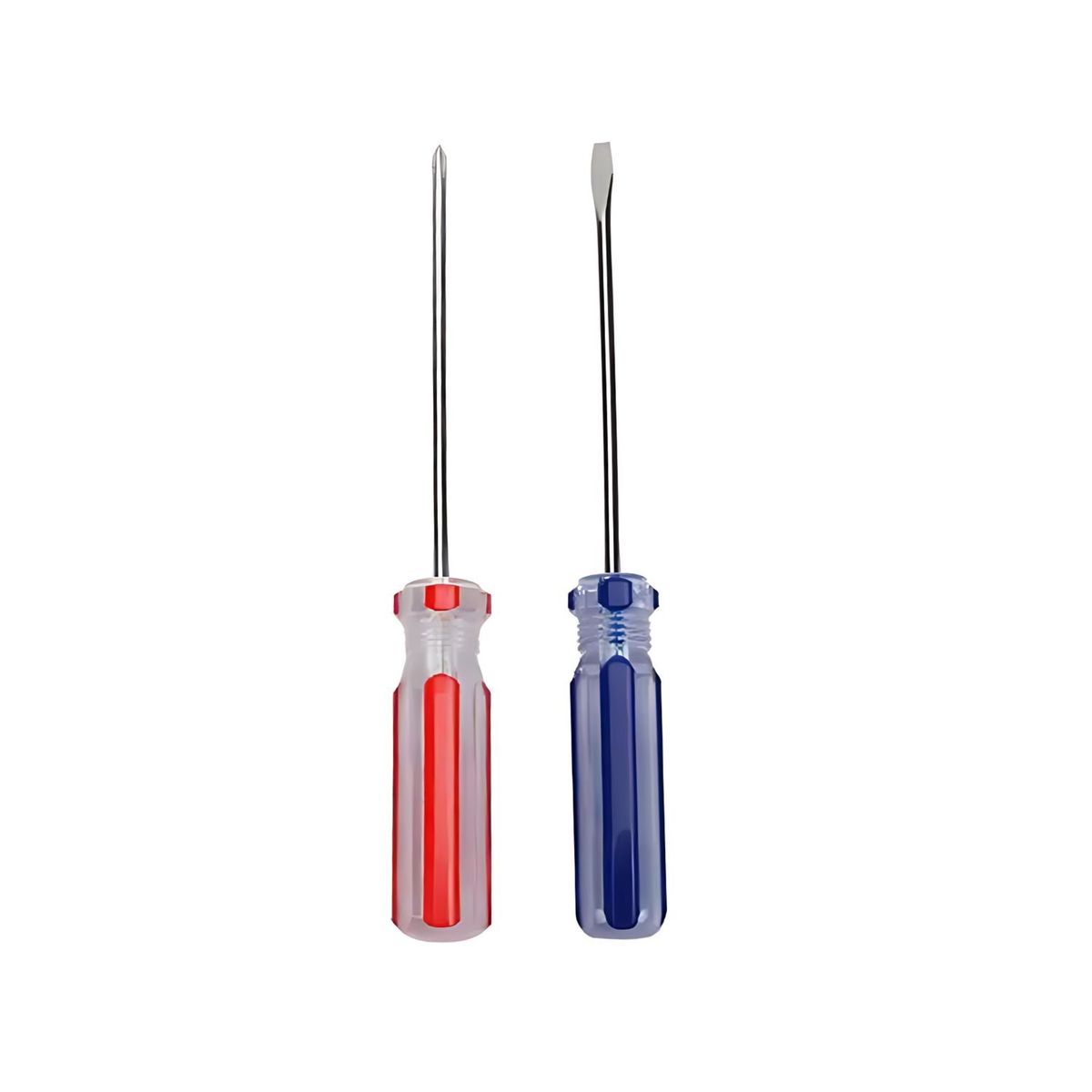 GENERICO - Set 2 Destornilladores Grandes Cruz Paleta 15 cm con Iman 6 mm