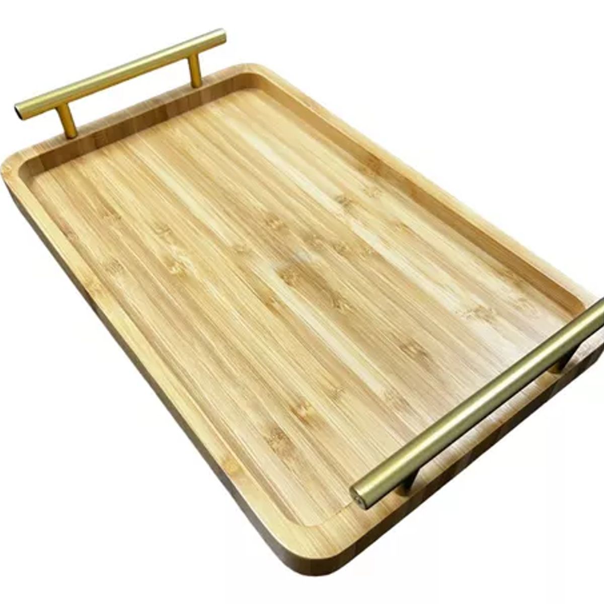 GENERICO - Bandejas Bambu Bandejas De Madera Bandeja Desayuno 32x22cm