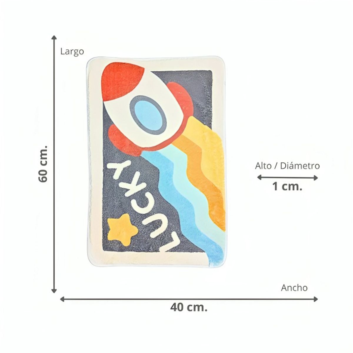 OEM - Alfombra Baño Rectangular Cohete