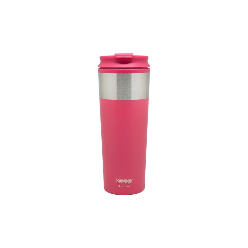 KEEP TITANIO - Mug Térmico Metálico 450 Ml Rosa