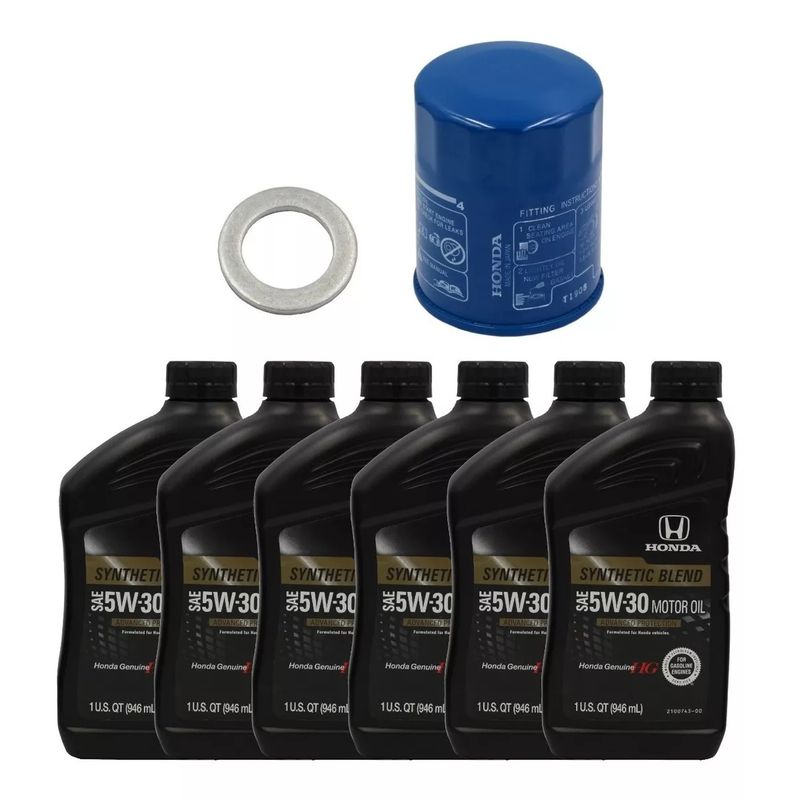 HONDA - Pack Filtro Aceite + Golilla + 6 Aceites 5w30 Honda Original