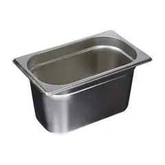 GENERICO - Deposito Gastronómico Acero Inox 1/4 15 Cm Con Tapa (26x16)