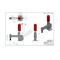GENERICO - Pack 6 Clamp Presión Vertical Gh-12130 227kg Tirador Rápido