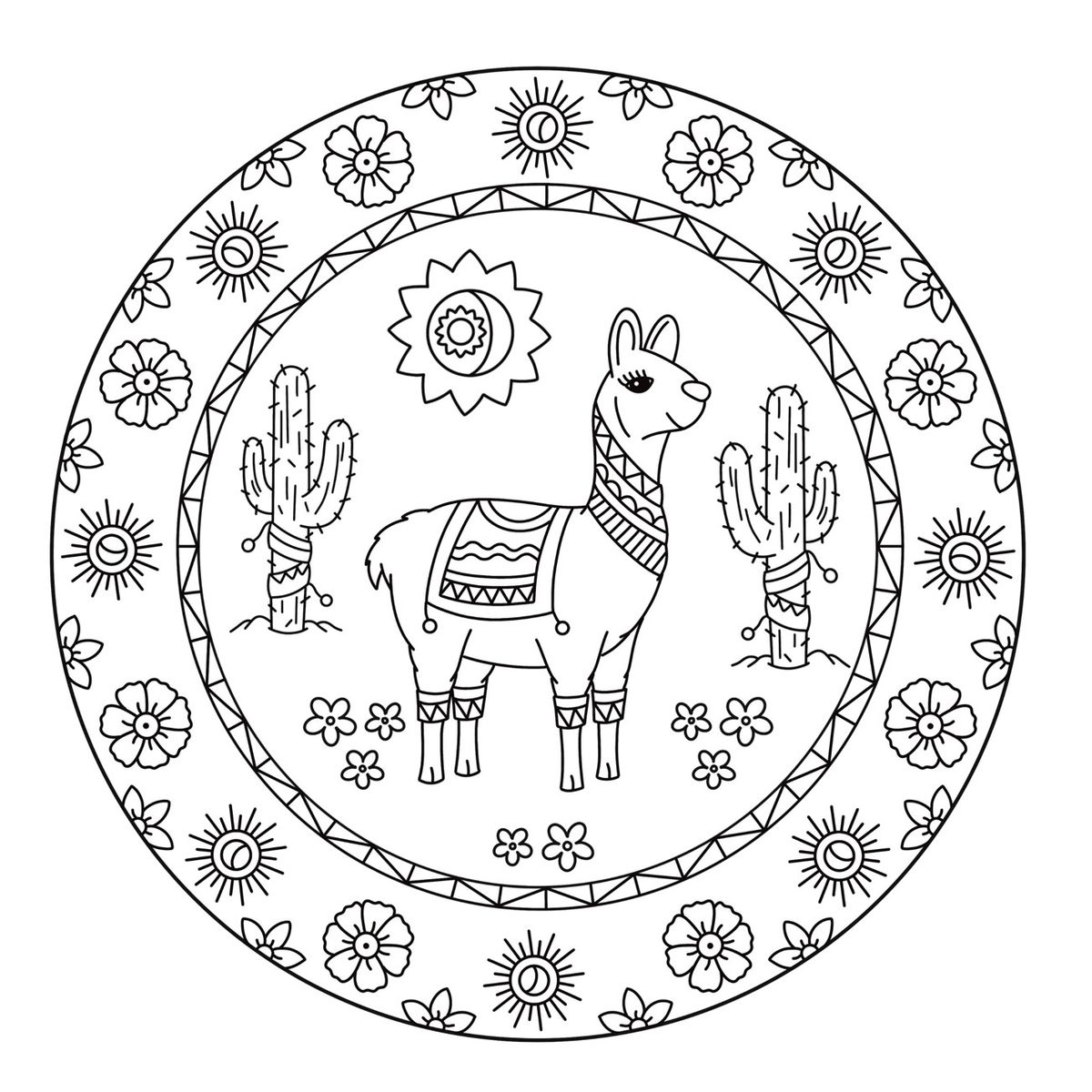 FLORENCIA Y SUS AVENTURAS - Libro para colorear - Pintemos Chile con mandalas - Edición tapa blanda