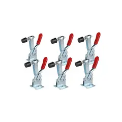 GENERICO - Pack 6 Clamp Presión Vertical Gh-201b 100kg Tirador Rápido