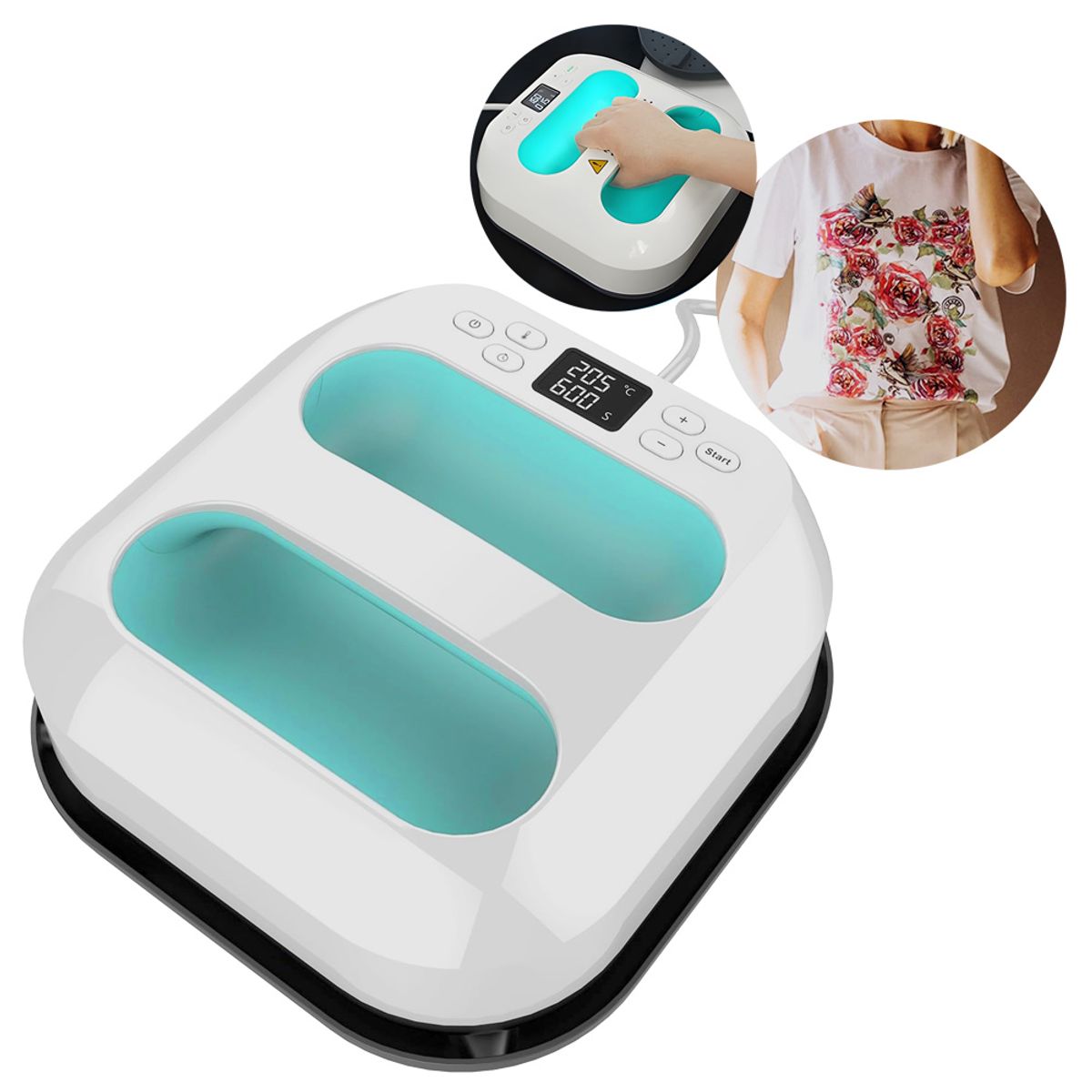 GENERICO - Plancha Estampadora Portátil Multiusos Transfer Sublimación