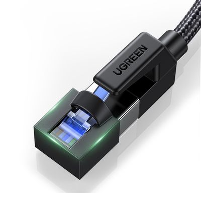 Imagen 2 del producto Cable de Red CAT8 F/FTP de 1 Metro (40Gbps) Trenzado Negro