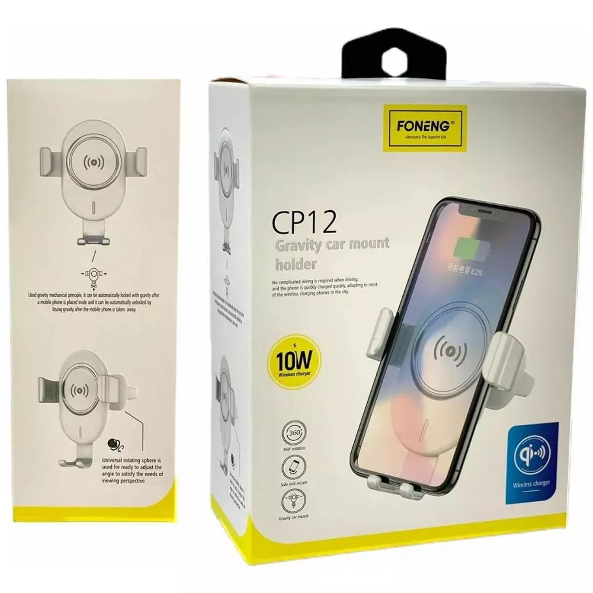 GENERICO - Soporte Celular De Auto Cargador Inalámbrico 10w Magsafe