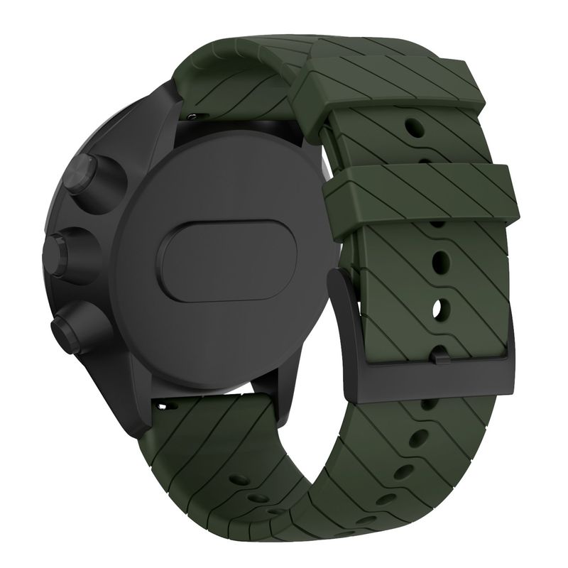 GENERICO - CORREA SILICONA COMPATIBLE SUUNTO 7 / 9 Baro D5 24MM VERD M