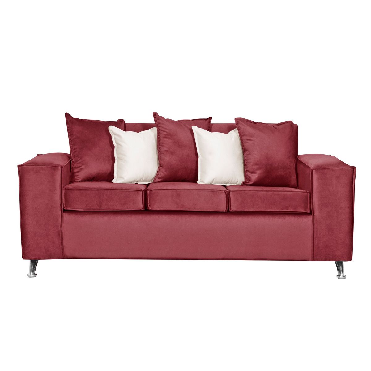 RUZAM MOBEL - SOFA ROSES 3 CUERPOS BURDEO FELPA