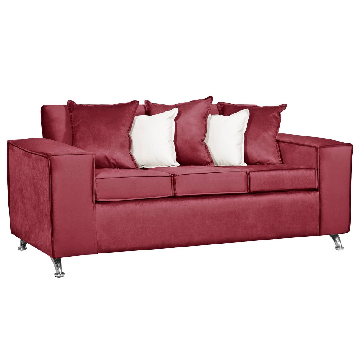 RUZAM MOBEL - SOFA ROSES 3 CUERPOS BURDEO FELPA