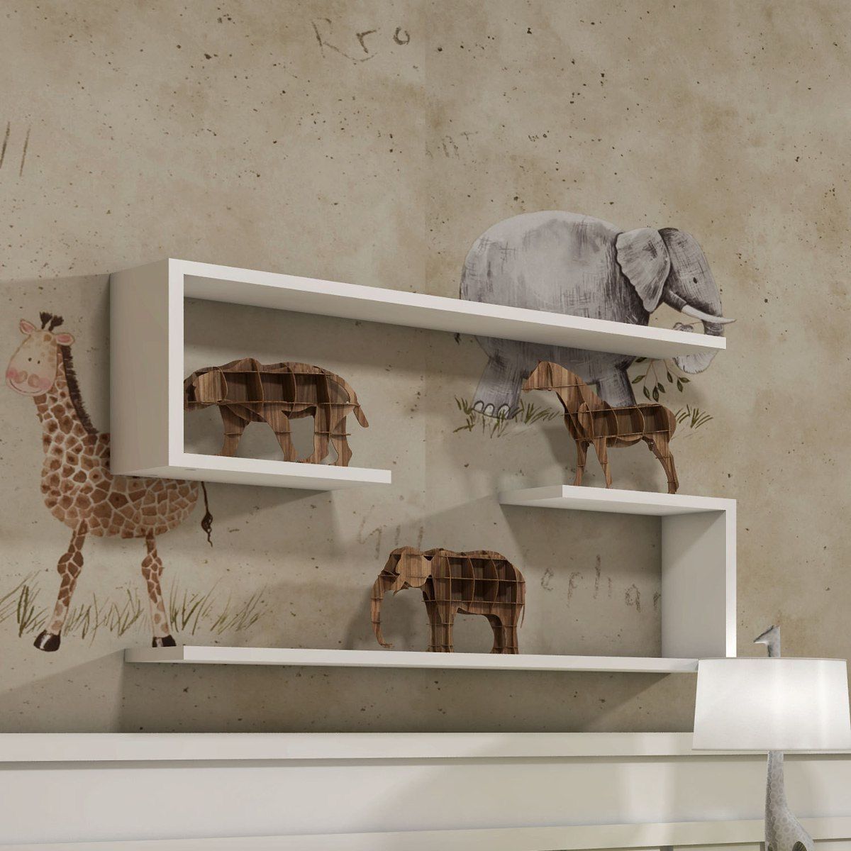 GENERICO - Par De Repisas Flotantes Nordicas J