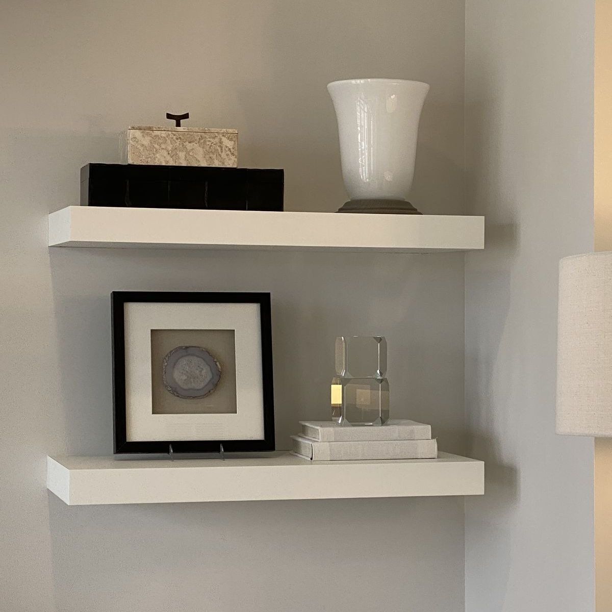 GENERICO - Par De Repisas Flotantes Rectas Gruesas 50cm