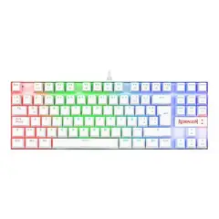 REDRAGON - Teclado Gamer Kumara K552 Blanco Rgb SW Red