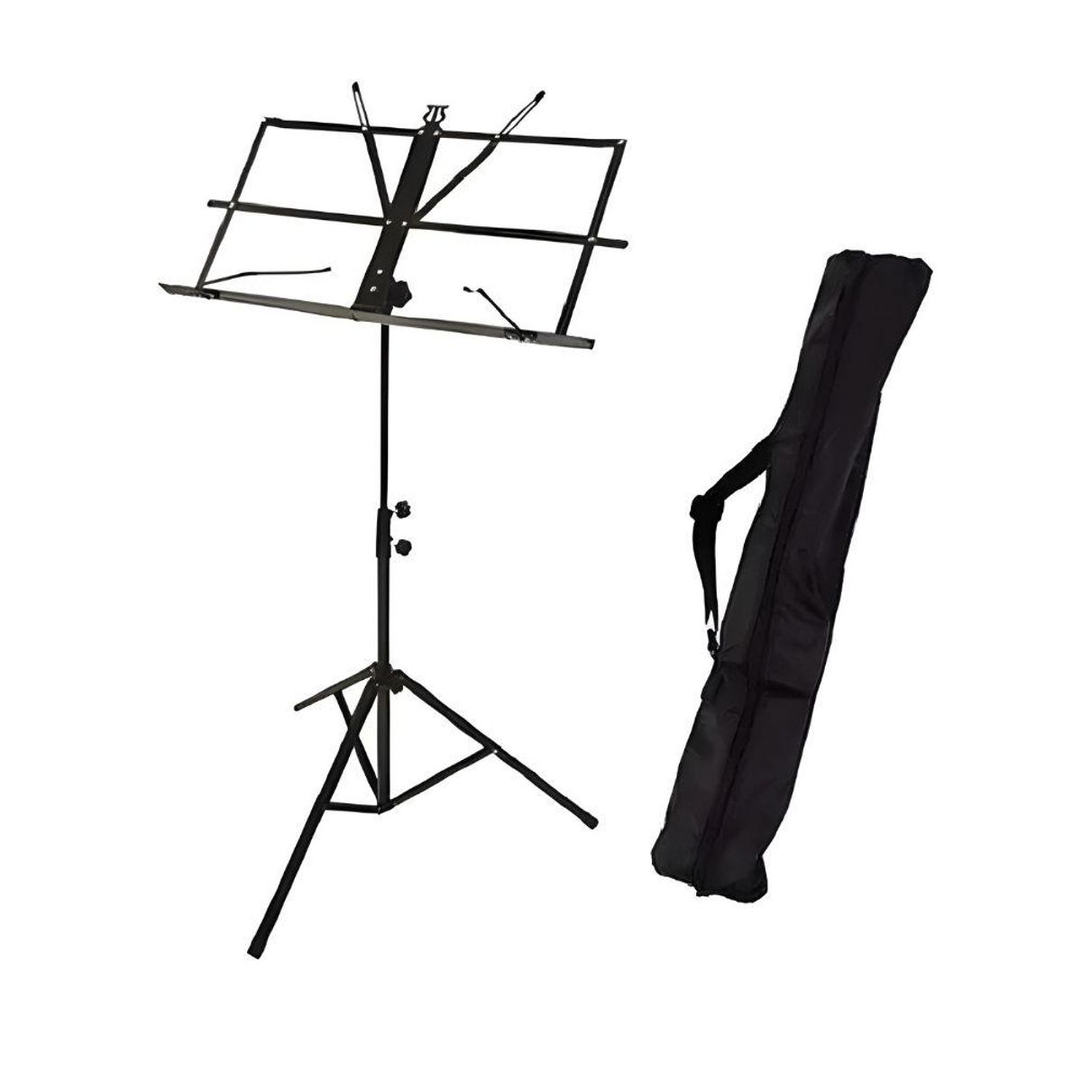 CARVERPRO - Atril de Partitura Plagable Negro Carver Pro con Funda PB-F3